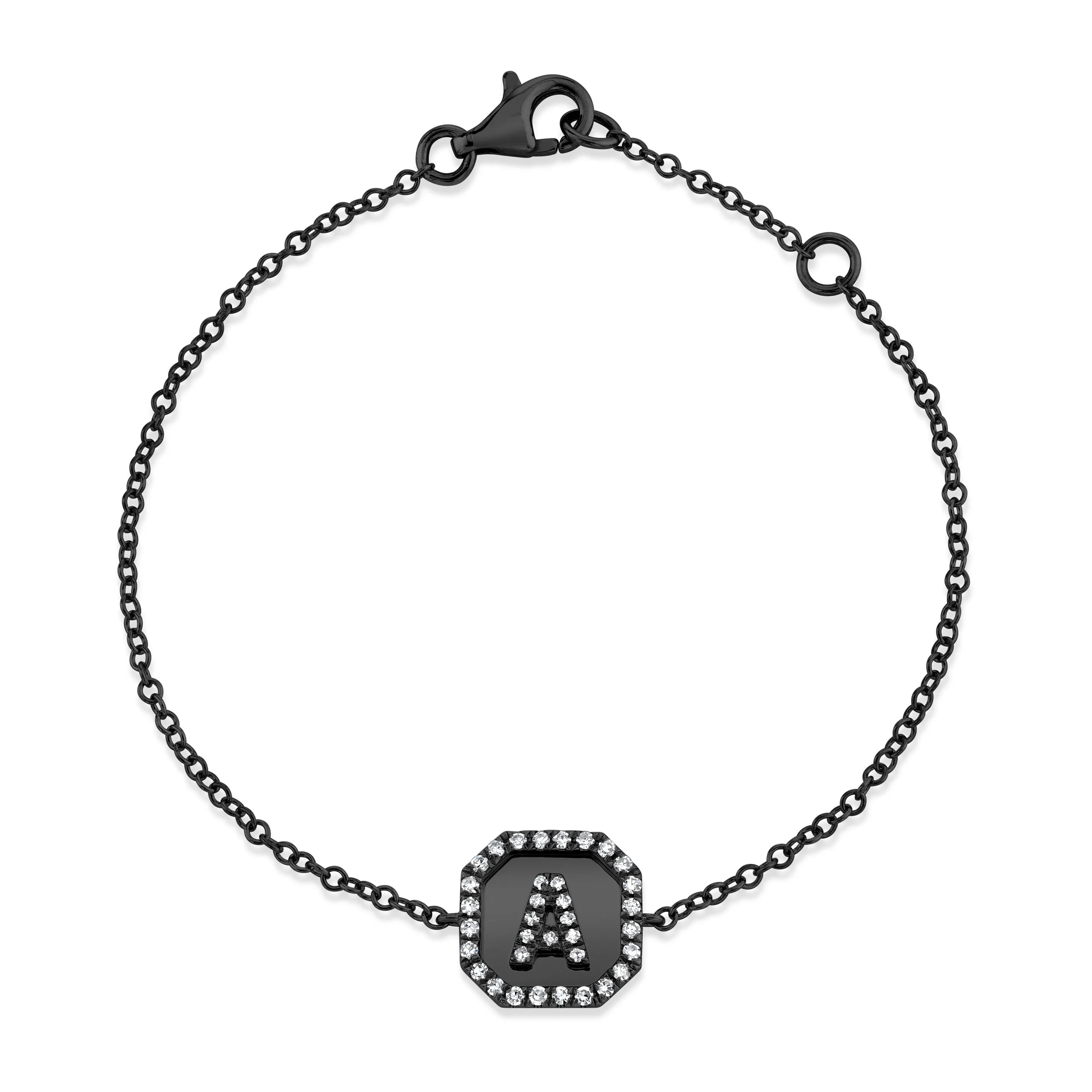 MINI ME DIAMOND PAVE BABY INITAL NAMEPLATE BRACELET