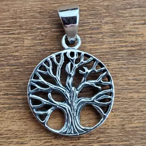 Mini Tree of Life Amulet .925 Sterling Silver Charm Pendant