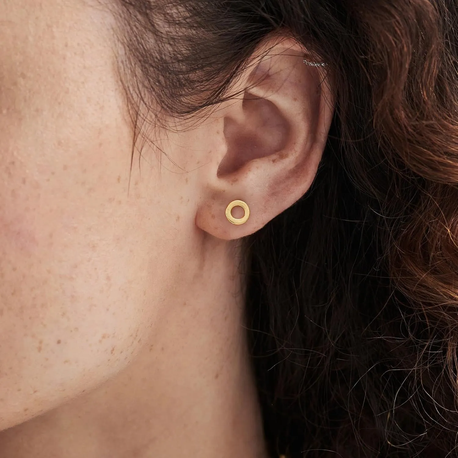 MTMY Gold Stud Earring for Women 2 Pairs of 14K Gold Plated Hypoallergenic Simple Small Stud Earring Set Tiny Bar, Circle, Heart, Triangle, Star, Crown, Flower Dainty Earrings Jewelry