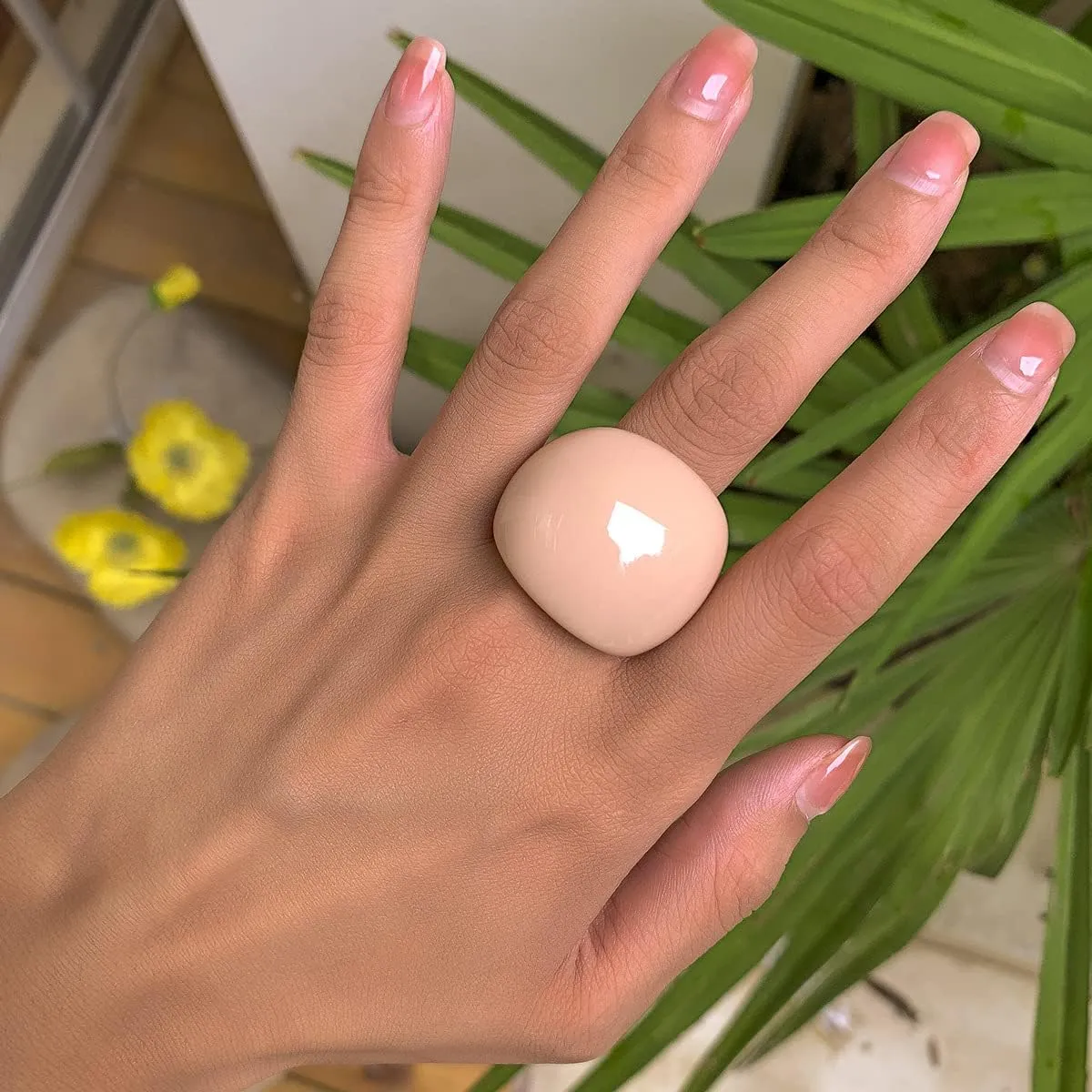 Multicolor Resin Chunky Rings.Transparent Acrylic Rings Exaggerated Knuckle Finger Rings Charm Geometric Jewelry Gifts for Women