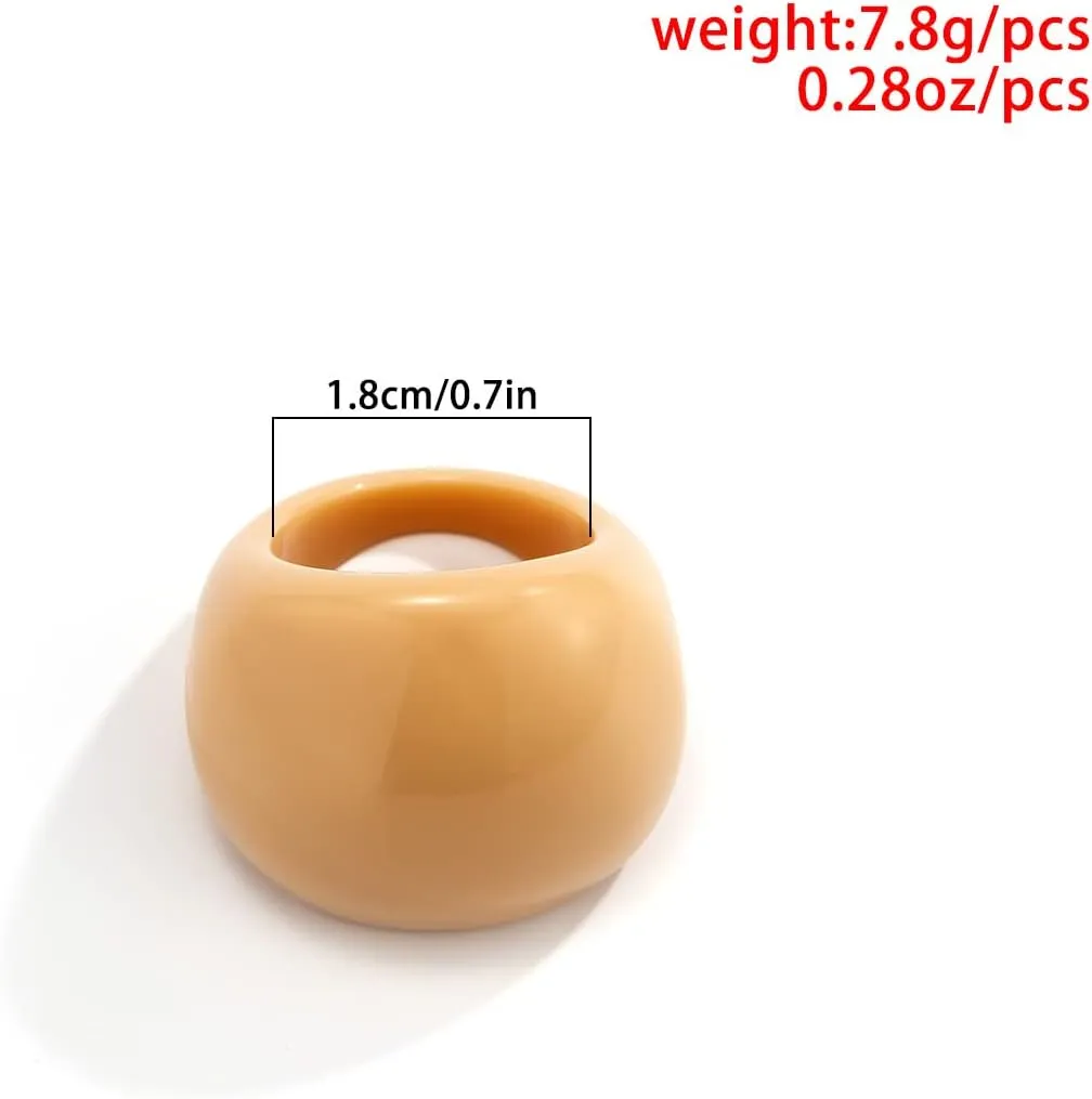 Multicolor Resin Chunky Rings.Transparent Acrylic Rings Exaggerated Knuckle Finger Rings Charm Geometric Jewelry Gifts for Women
