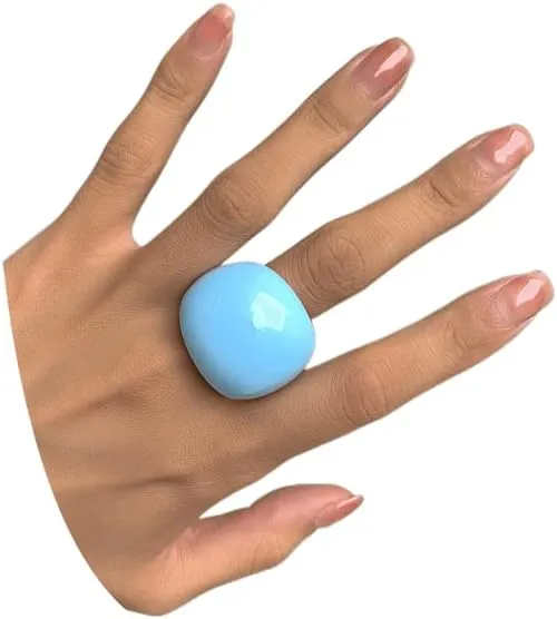 Multicolor Resin Chunky Rings.Transparent Acrylic Rings Exaggerated Knuckle Finger Rings Charm Geometric Jewelry Gifts for Women