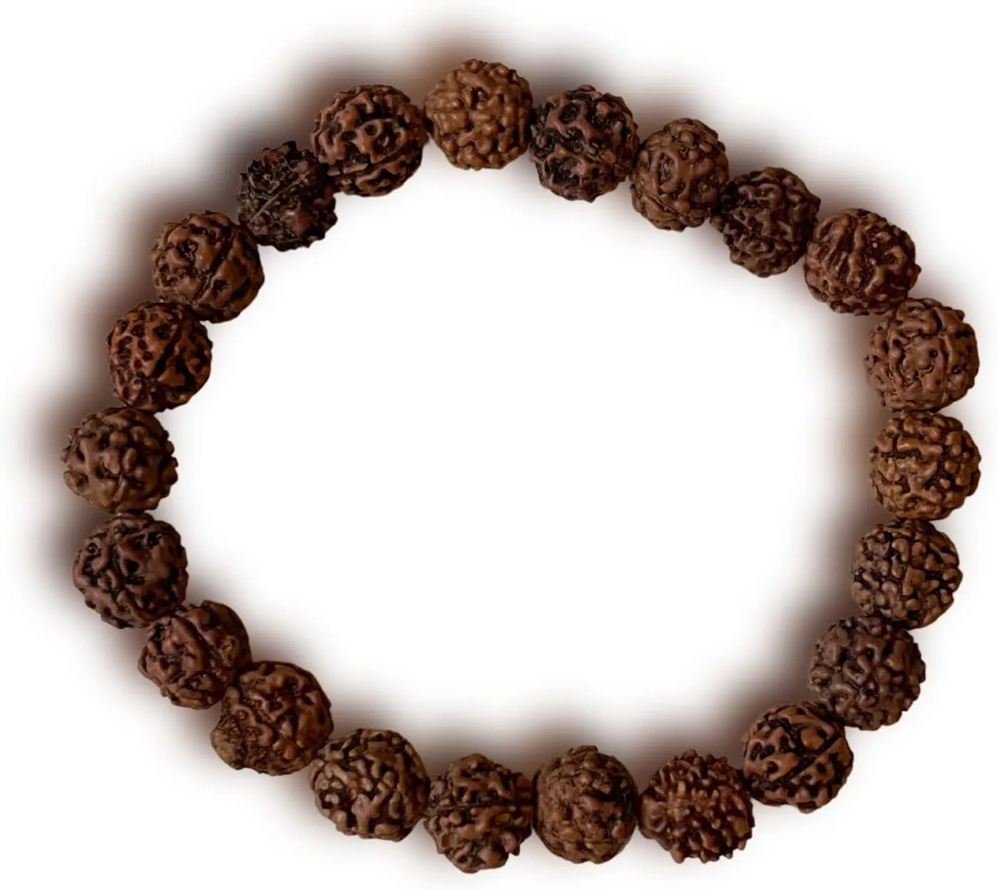 NAISHA Certified Original 5 Mukhi 8MM Rudraksha Bracelet, Stretch Bracelet, Authentic Genuine Natural Rudraksh for Man & Women with Lab Certificate.