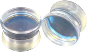 New 2025 Unisex 2Pcs Glass Cloured Giaze Ab Colorful Round Ear Tunnels Plugs Expander Stretcher Gauges Earrings Piercing Body Jewelry Fashion Accessories Creative For Women And Men Men