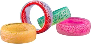 New 2025 Unisex Gift Fashion Colorful Luminous Resin Ring Women Men Fluorescent Glowing Rings Jewelry In The Dark Band Halloween Decoration Luxury Trendy Best For Women And Men