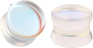 New 2026 1 Pair Glass Ear Plug And Tunnel 6/8/10/12/14Mm Double Flared Ear Gauges Colorful Ear Stretchers Expander Piercing Jewelry Fashion Accessories Creative Gift