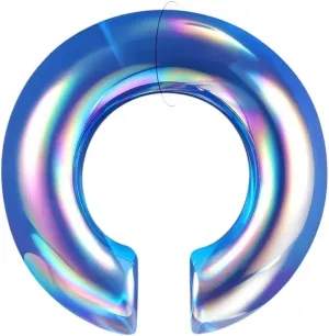 New 2026 1 Piece Glass Ear Plug And Tunnel 8/10/12Mm Ear Expander C Shape Colorful Large Gauges Women Helix Cartilage Piercing Jewelry Fashion Accessories Creative Gift
