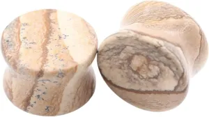 New 2026 Arrive 2Pcs Colorful Natural Stone Double Flared Ear Tunnel Plugs Flesh Stretcher Expander Gauges Earring Piercing Body Jewelry Fashion Trendy Accessories Creative Gift