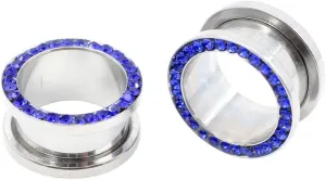 New 2026 Arrive 2Pcs Stainless Crystal Zircon Ear Tunnels Plug Screw Fit Colorful Flesh Gauge Expanders Piercing Jewelry Fashion Trendy Accessories Creative Gift