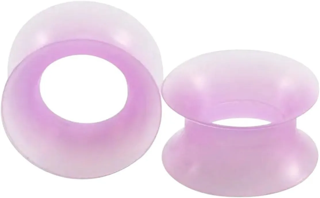 New 2026 Arrive Pair Silicone Colorful Hollow Ear Tunnel Plugs Thin Flexible Skin Double Flared Gauge Expander Stretcher Piercing Jewelry Fashion Trendy Accessories Creative Gift