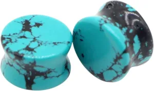New 2026 Arrive Unisex 2Pcs Colorful Natural Stone Double Flared Ear Tunnel Plugs Flesh Stretcher Expander Gauges Earring Piercing Body Jewelry Fashion Accessories Creative For Women And Men Men