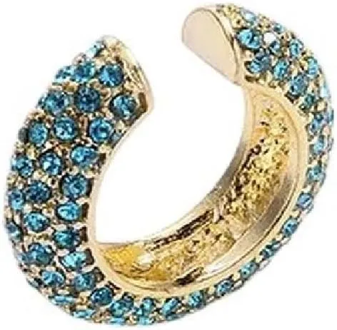 New 2026 Arrive Unisex Crystal Ear Cuff Brincos C Shape Colorful No Pierced Statement Earring For Women Charm Clip Wedding Jewelry Findings Fashion Trendy Accessories Creative Gift For Women And Men