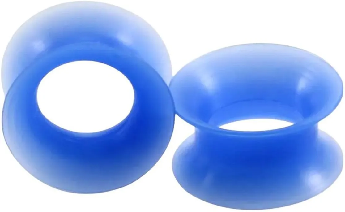 New 2026 Arrive Unisex Pair Silicone Colorful Hollow Ear Tunnel Plugs Thin Flexible Skin Double Flared Gauge Expander Stretcher Piercing Jewelry Fashion Accessories Creative For Women And Men Men