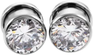 New 2026 Arrive Unisex Pair Stainless Steel Crystal Zircon Ear Tunnels Plug Screw Fit Colorful Flesh Gauge Expanders Jewelry Fashion Trendy Accessories Creative Gift For Women And Men