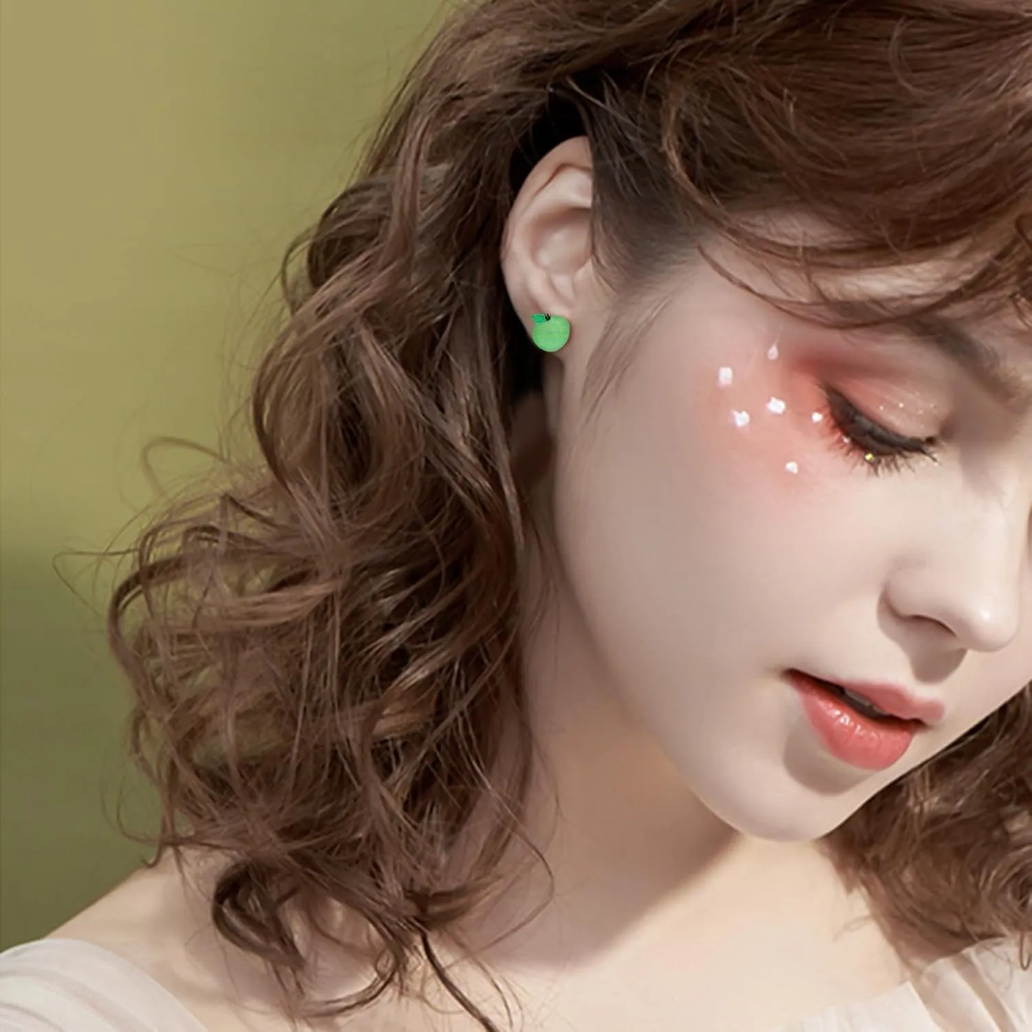 NEWITIN 30 Pairs Colorful Cute Earrings for Girls Sensitive Ears Hypoallergenic Girl Stud Earrings Set Stainless Steel Cartoon Stud for Girls and Women