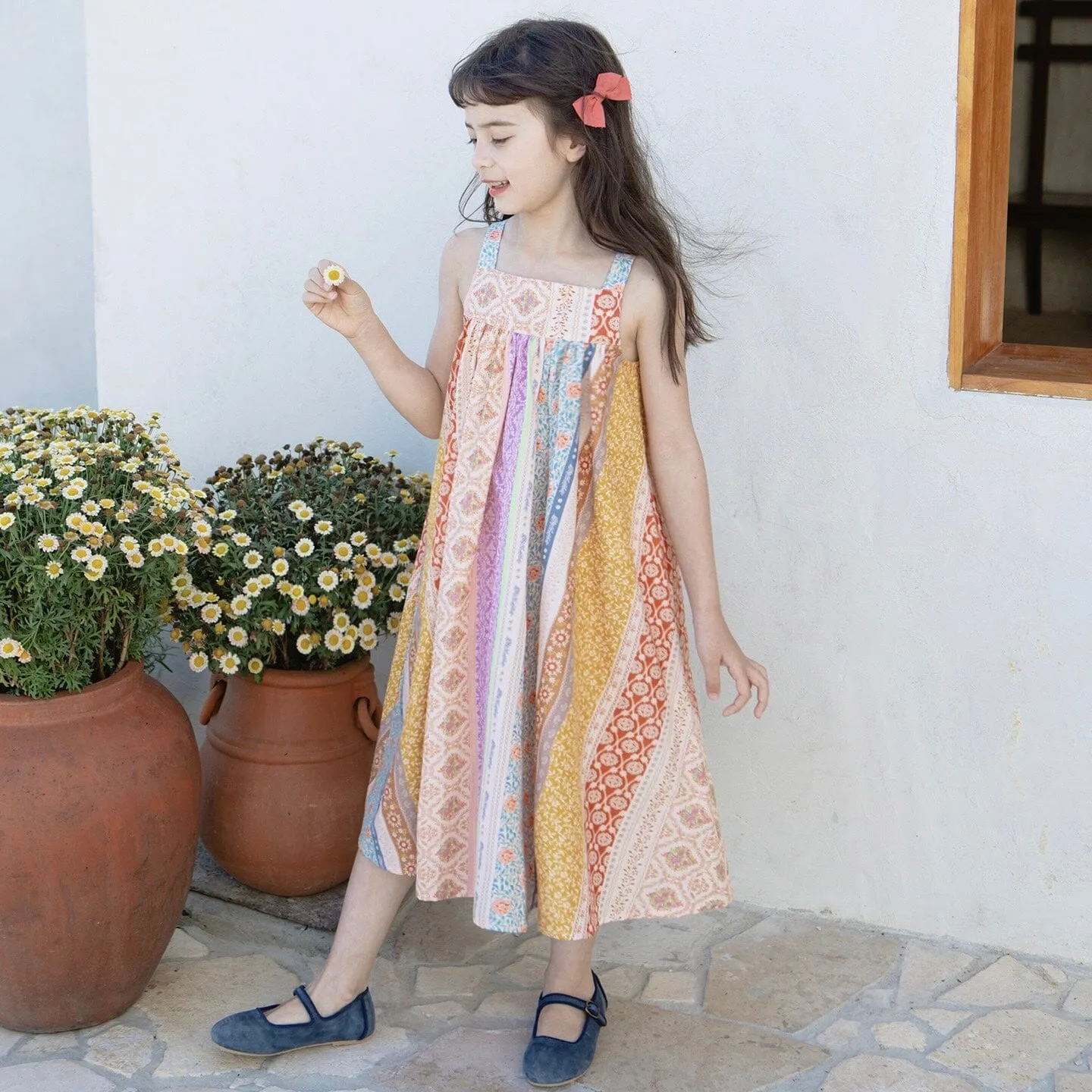 Nina Patchwork Floral Boho Dress