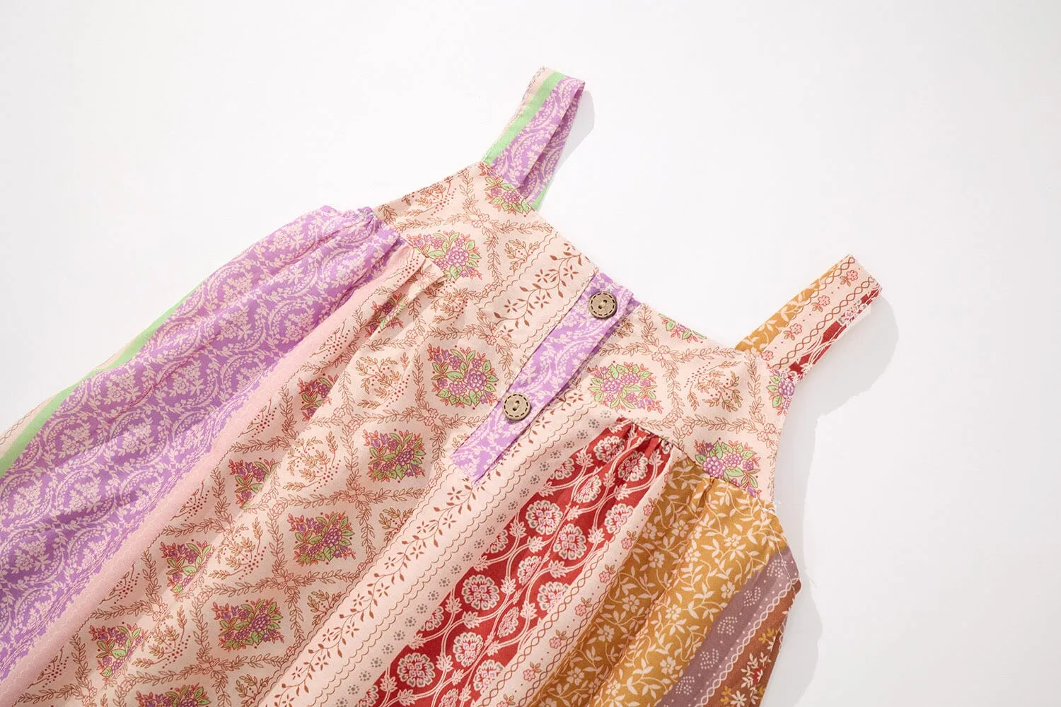Nina Patchwork Floral Boho Dress