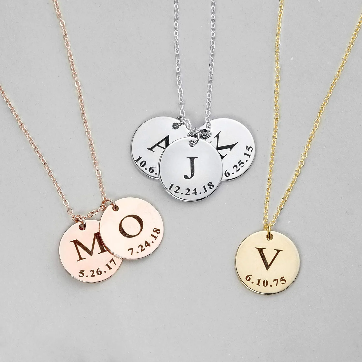 NOUMANDA Personalized 26 Initial Letters Custom Names Necklace Unique Gifts for Women Men