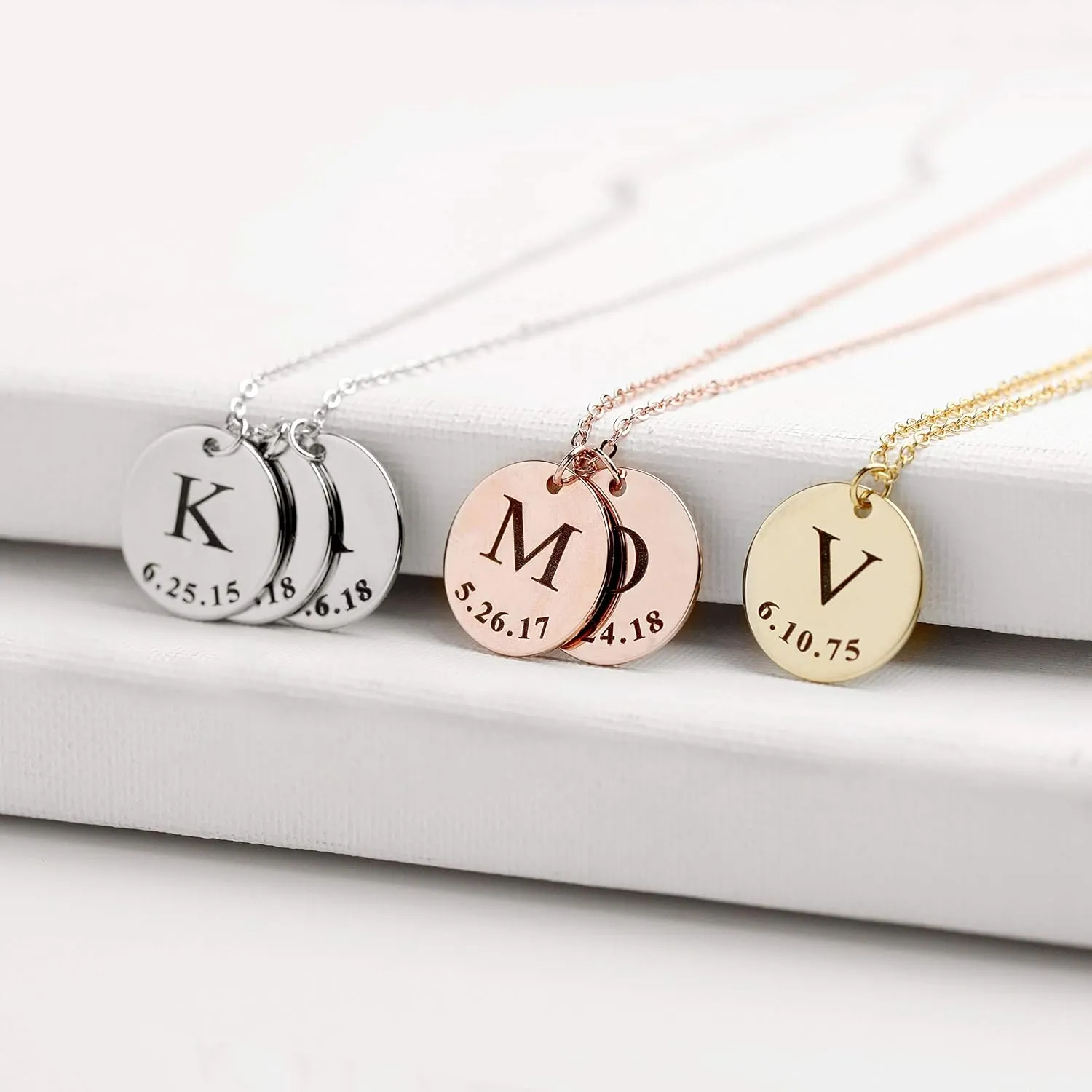 NOUMANDA Personalized 26 Initial Letters Custom Names Necklace Unique Gifts for Women Men