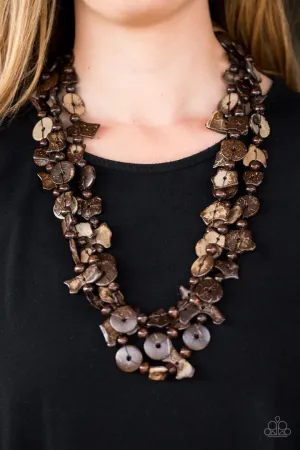 Paparazzi Living The Tropical Life - Brown Necklace