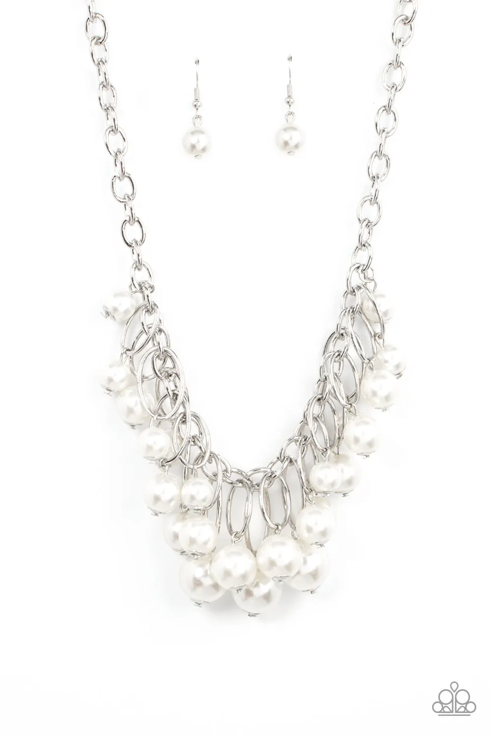 Paparazzi Necklace ~ Powerhouse Pose - White