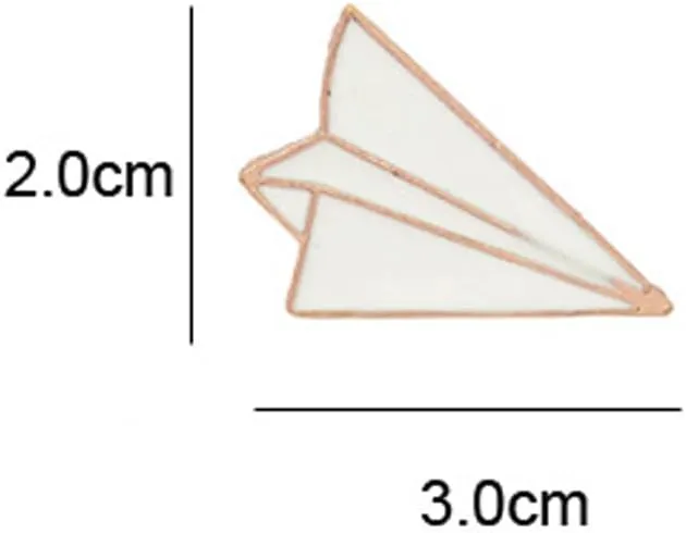 Paper Airplane Enamel Brooch Lapel Pin Badge Students Fresh Art Enamel Pin Collection Art Brooches for Women Lapel Pins Badge Collar Jewelry