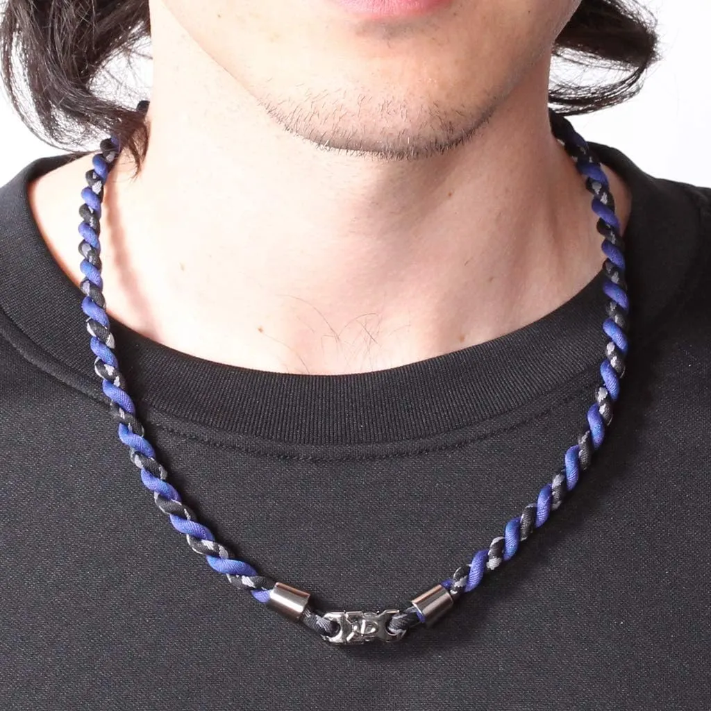 PHITEN Tornado Chrome Titanium Necklace