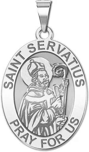 PicturesOnGold.com Saint Servatius OVAL Religious Medal - Saint Naomi OVAL Religious Medal
