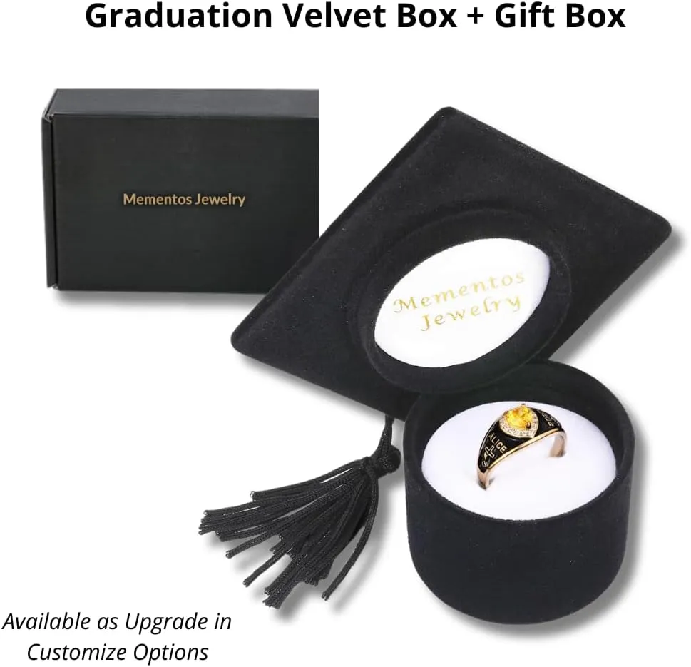 PJM Authentic Class Ring for Women  Sweetheart Collection  Genuine 925 Sterling Silver or 10KT Gold  Customized High School College University Women's Class Ring  Mementos Jewelry  Graduation Gifts