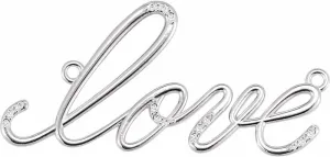 Platinum "Love" Design Necklace Center Jewelry Finding and Trim Fine Jewelry For Women Gifts For Her (Mounting Only, Not All Stones Included)