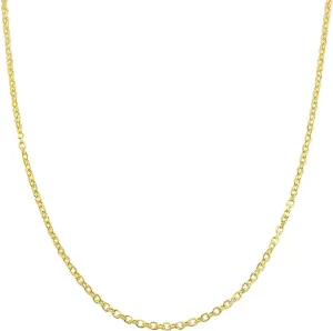 PORI JEWELERS 14K Yellow Gold 1.8MM Diamond Cut Anchor/Cable Chain Necklace- Available in Yellow, 14"-24"