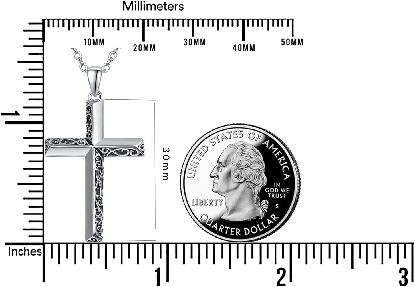PRAYMOS Cross Necklace for Women Men 925 Sterling Silver Simple Dainty Cross Necklace Women Christian Religious Jewelry Gifts