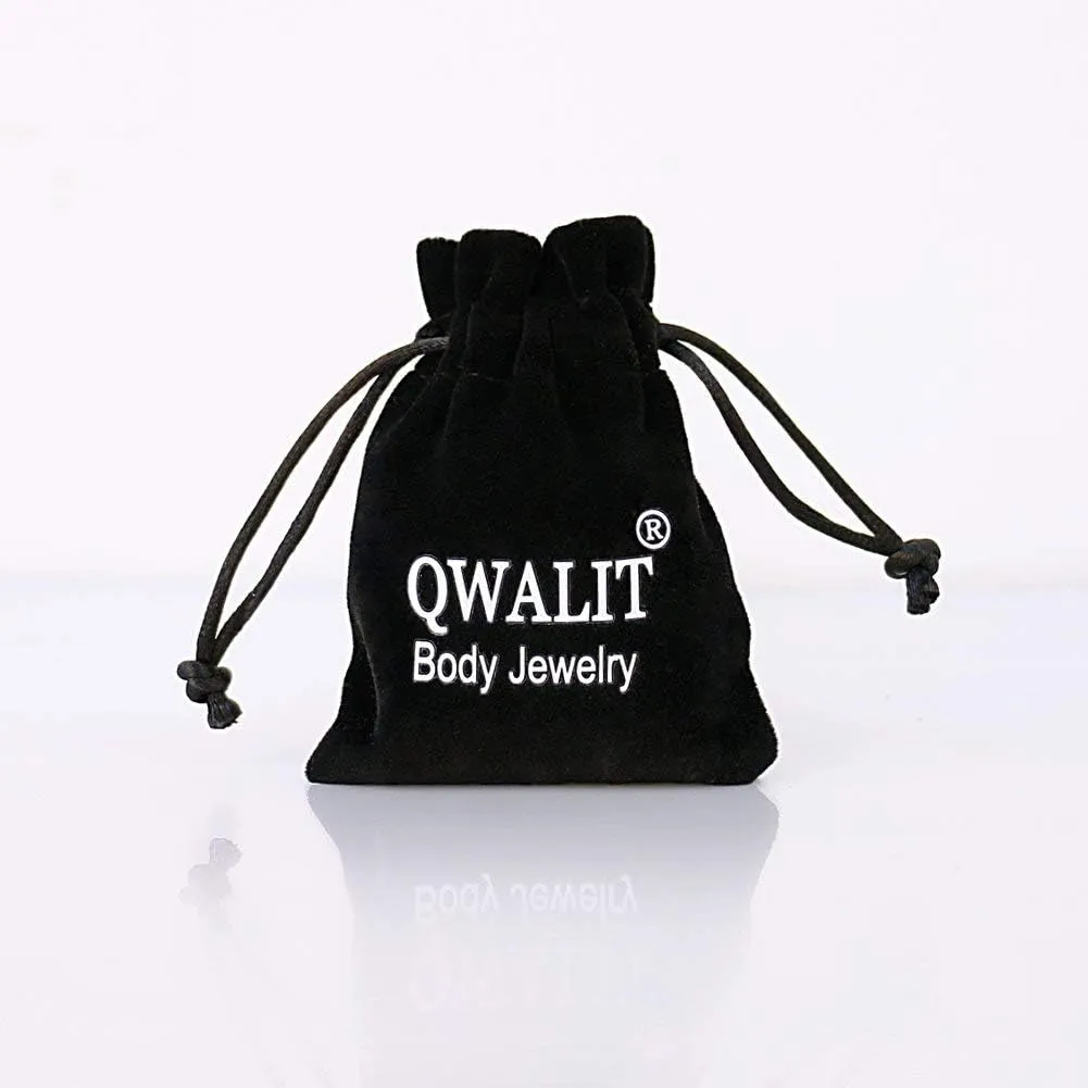 QWALIT Fake Nose Rings & Septum Piercings - Clip On, Non-Piercing, Faux Nose Rings & Hoops for Women & Men