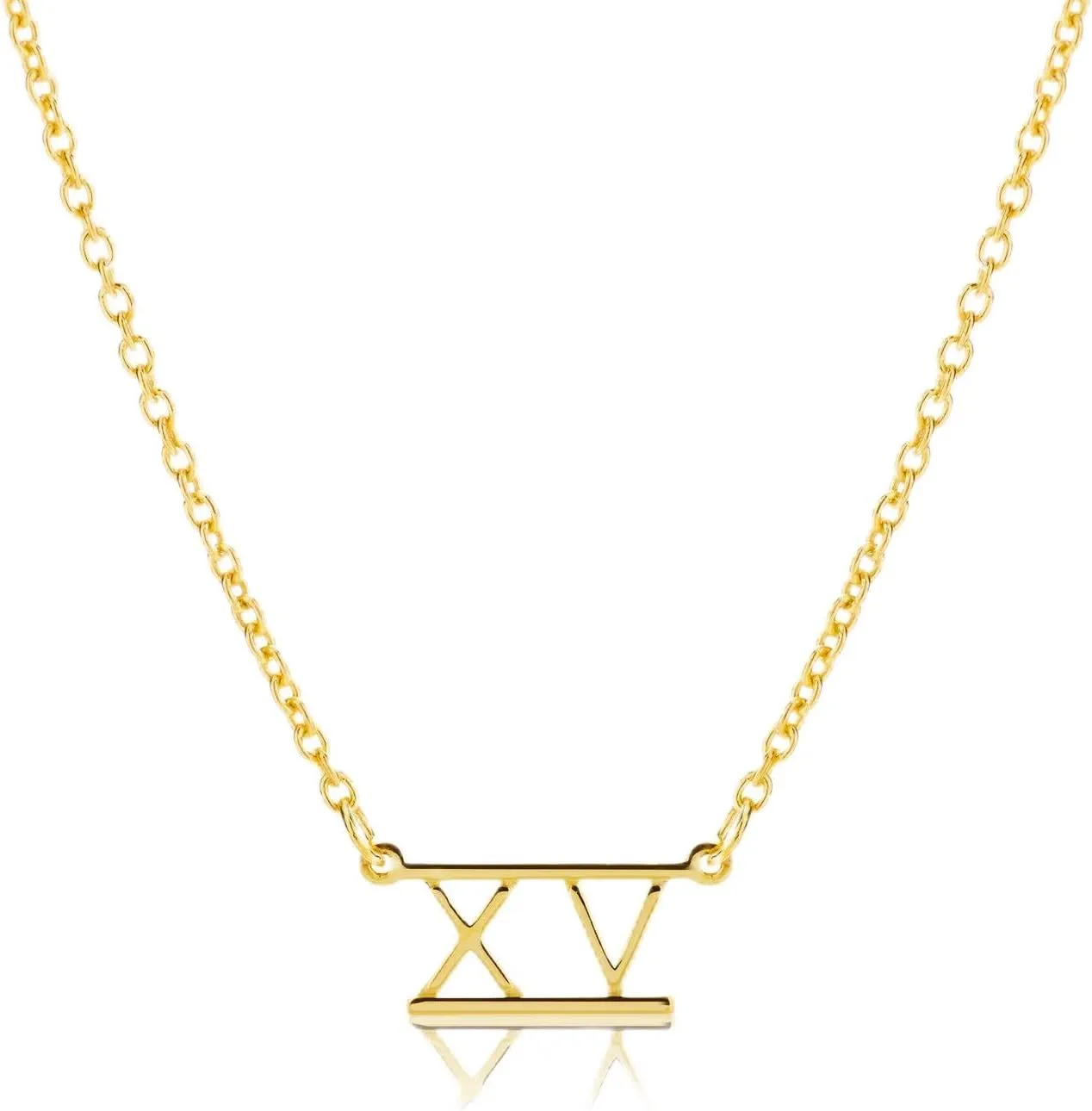 Roman Numeral Birthday Number Bar Necklace