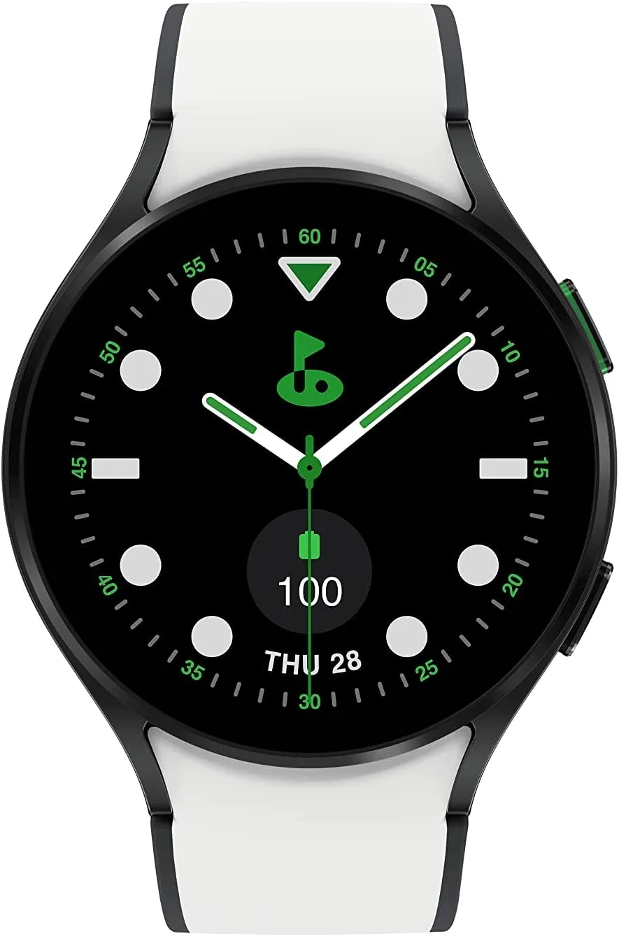 SAMSUNG Galaxy Watch 5 Golf Edition, 44mm Bluetooth Smartwatch w/ Body, Health, Fitness and Sleep Tracker, Improved Battery, Enhanced GPS Tracking, US Version, Gray Bezel w/Two-Tone Band