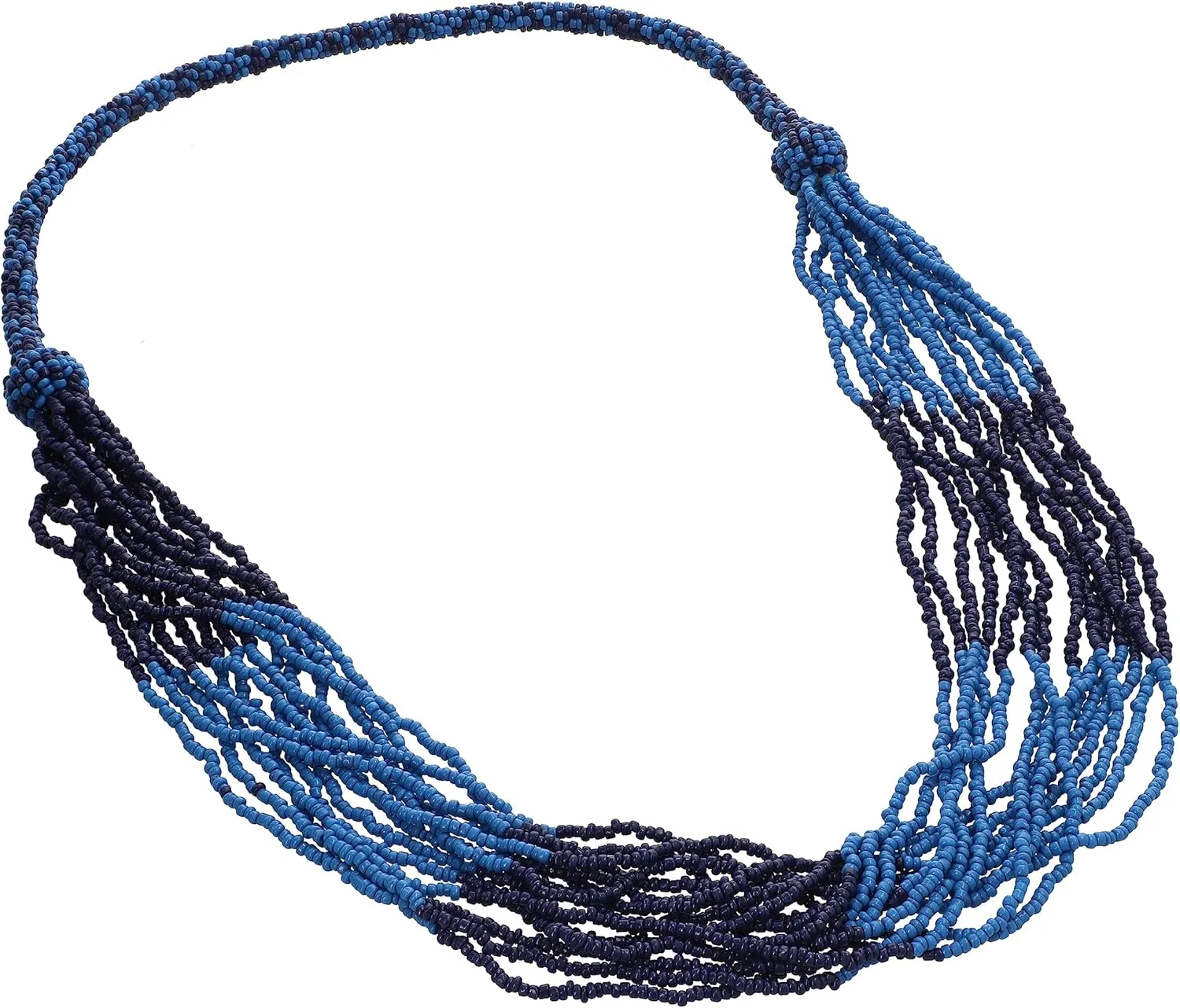 SHOP LC DELIVERING JOY Multi Strand Layered Big Choker Beaded Necklace for Women Jewelry Birthday Gifts for Women Seed Beads Size 28" Birthday Gifts for Women