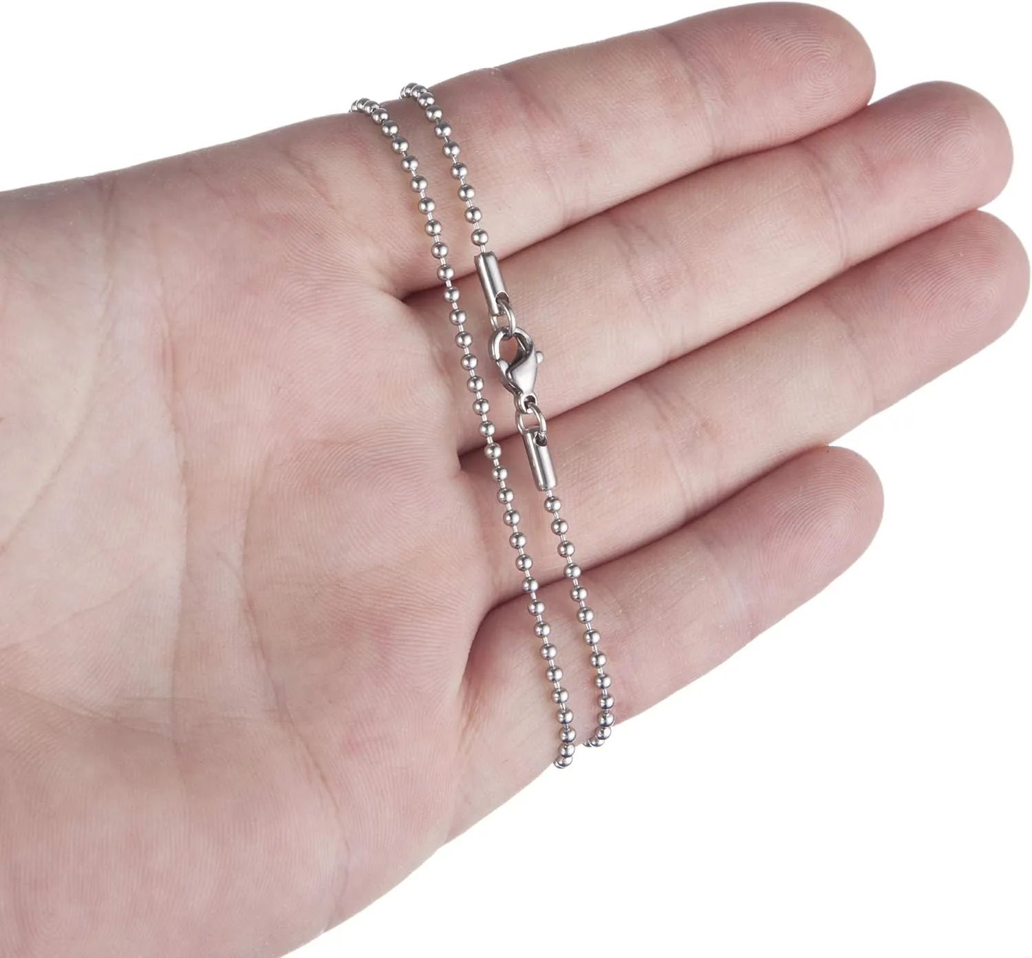 Silvadore Mens Dog Tag Chain Necklace - Silver ROPE Chain / BALL Chain / Stainless Steel CUBAN Link - Real NON TARNISH Surgical Metal - Cable Snake Curb Neck Jewelry - Cadena De Plata Para Hombre - Boys Cool Sterling Gift for Men - 18 to 36 inch