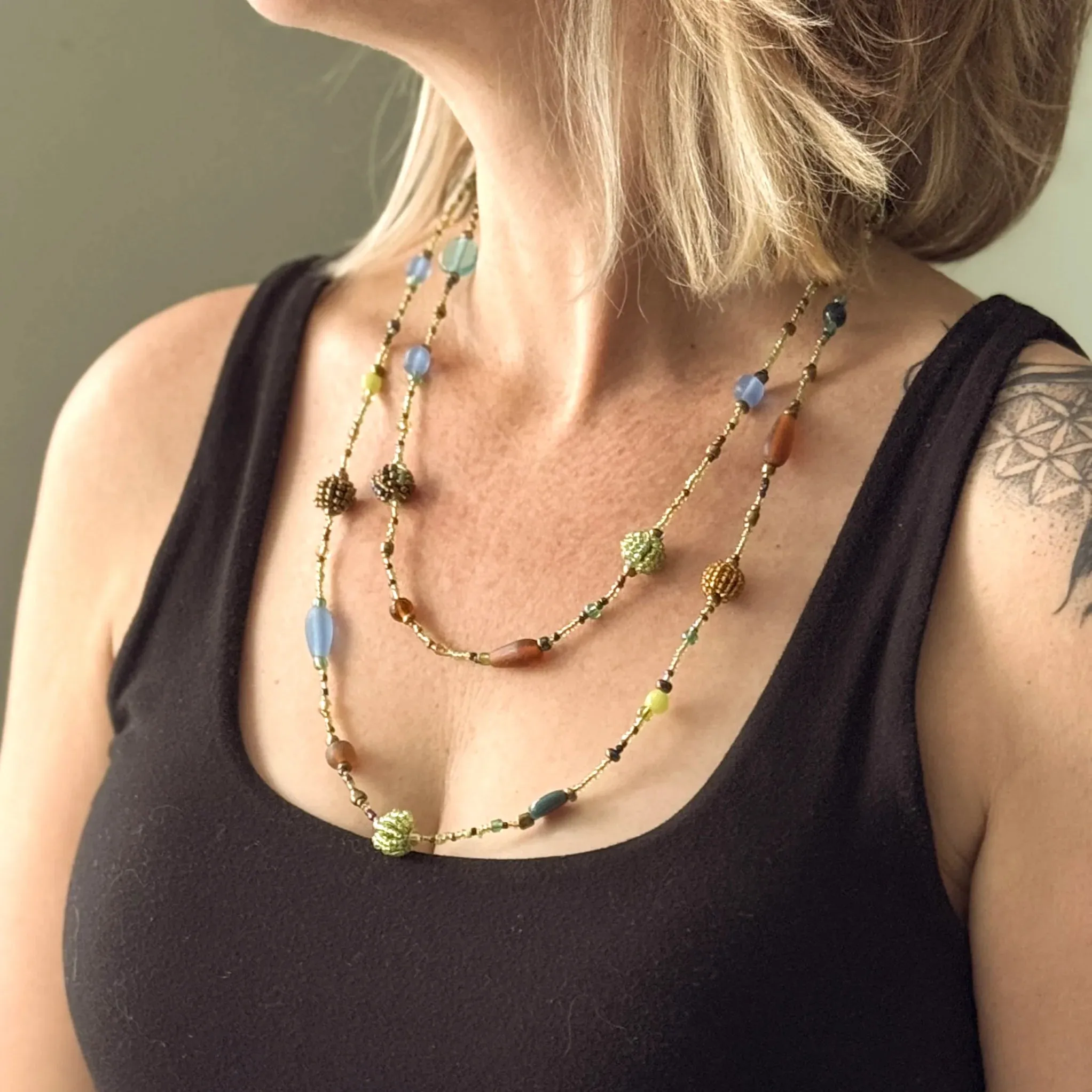 Small Beaded Ball Necklace