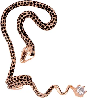 SOIMISS Unique Twined Snake Ear Clip Retro Ear Cuff 925 Silver Pin for Girlfriend