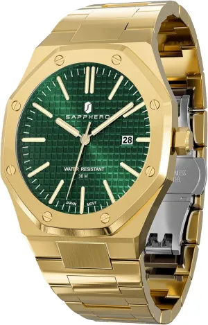 SOPPHERO Mens Watch 30M Waterproof Stainless Steel Watch for Men Date Quartz Fashion Clock Business Wristwatch Gift for Men
