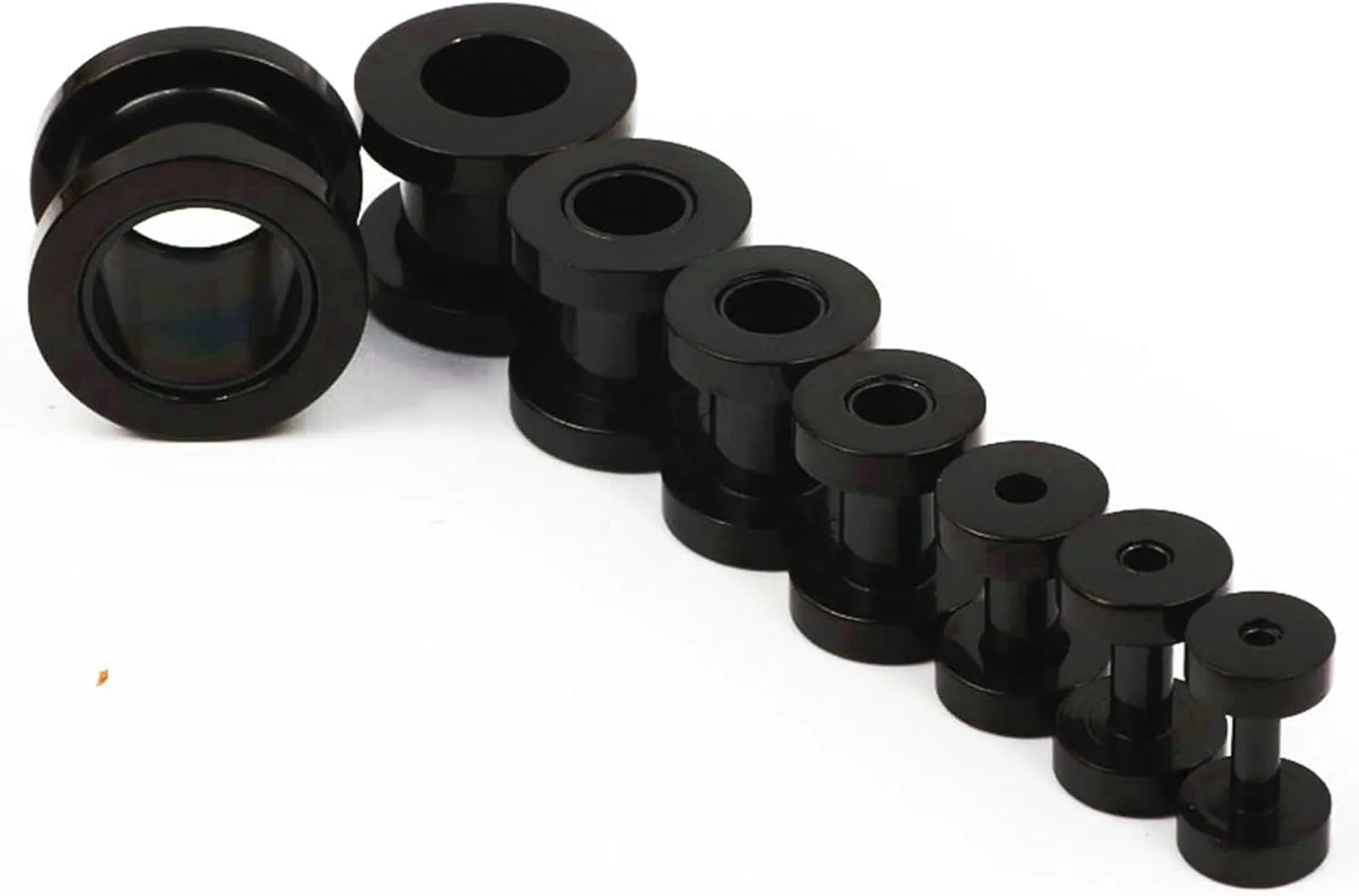 Stainless Steel Ear Tunnels 14Mm Black Black Hoop Ear Gauges Unique