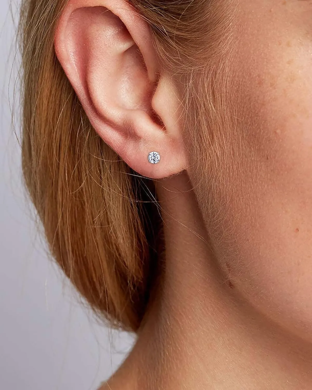 Stainless Steel Stud Earrings for Women Extra Long Post Earrings Cubic Zirconia Moonstone Hypoallergenic Earrings Studs for Sensitive Ears