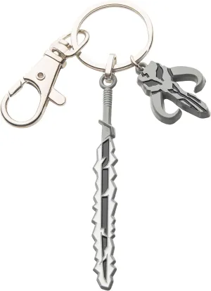 STAR WARS The Mandalorian Darksaber Charm Keychain GeekEquip Exclusive!