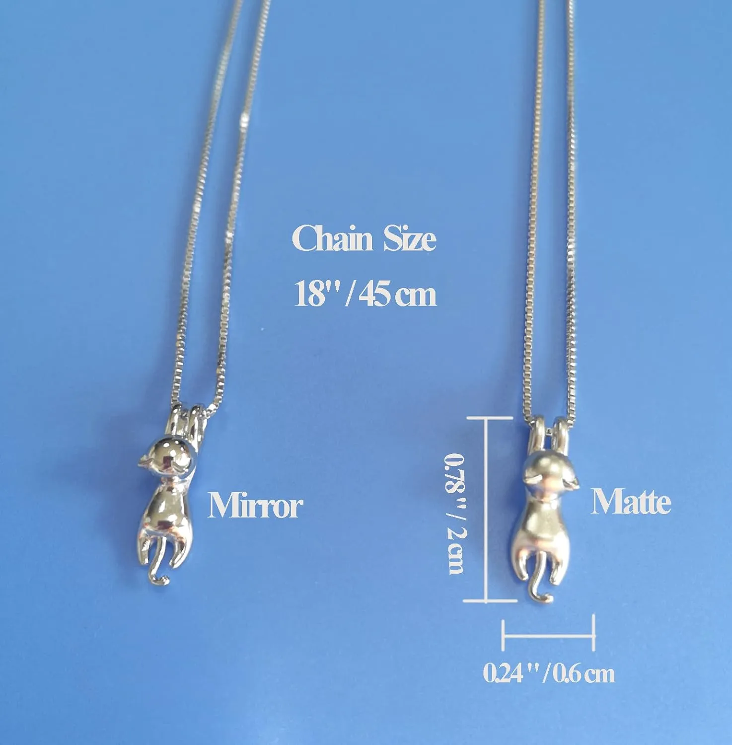 Step Forward Sterling Silver Cat Necklace for Women - Cat Jewelry Gifts for Cat Lovers, Hummingbird Necklace for Her, Mother's Day Birthday Graduation Christmas Gift