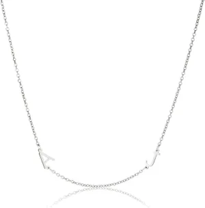 Sterling Silver Personalized Mini Letter Initials Necklace