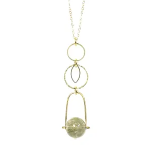 Stone Bail Pendant drop necklace - more colors available