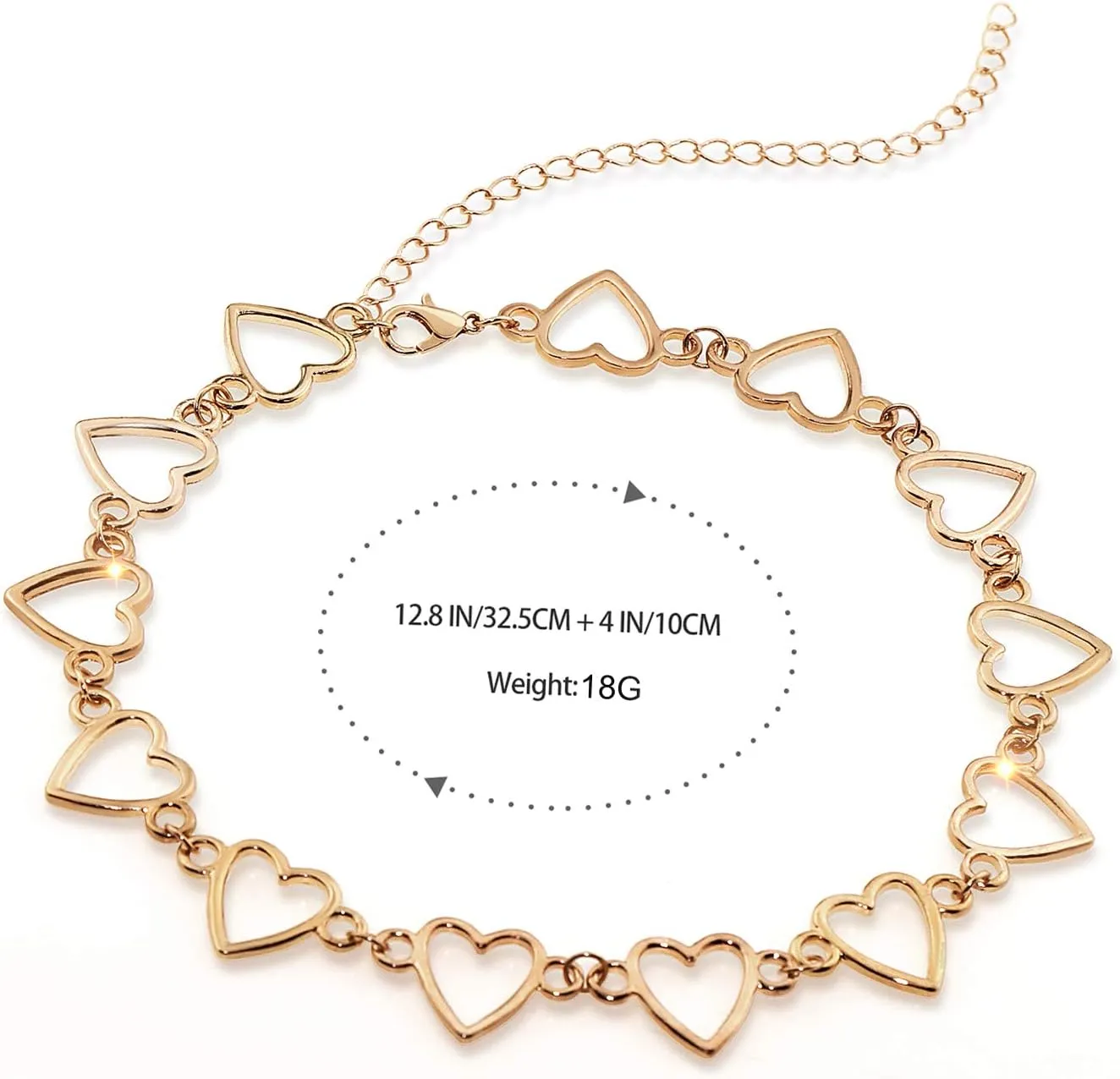 Suyi Choker Necklace - Simple Geometric Circle Choker Statement Clavicle Necklace for Women Necklace Jewerly