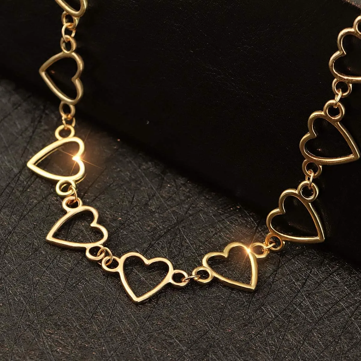 Suyi Choker Necklace - Simple Geometric Circle Choker Statement Clavicle Necklace for Women Necklace Jewerly