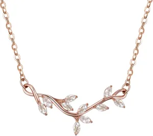 SWEETV Crystal Wedding Bridal Backdrop Necklace for Brides, Cubic Zirconia Vine Dainty Back Pendant Necklace for Women, Bridesmaid Gift