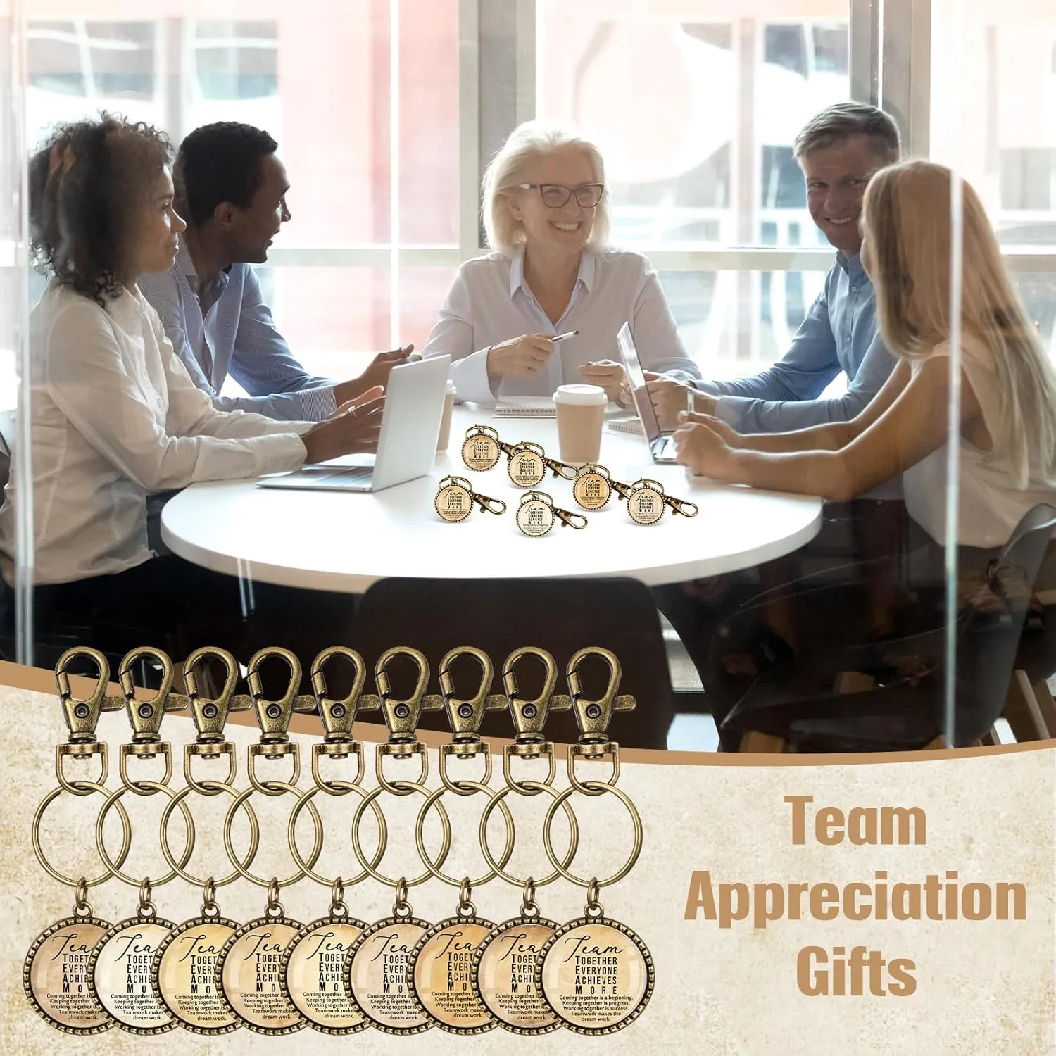 Team Thank You Gifts Bulk Employee Appreciation Keychains for Staff Best Team Gifts
